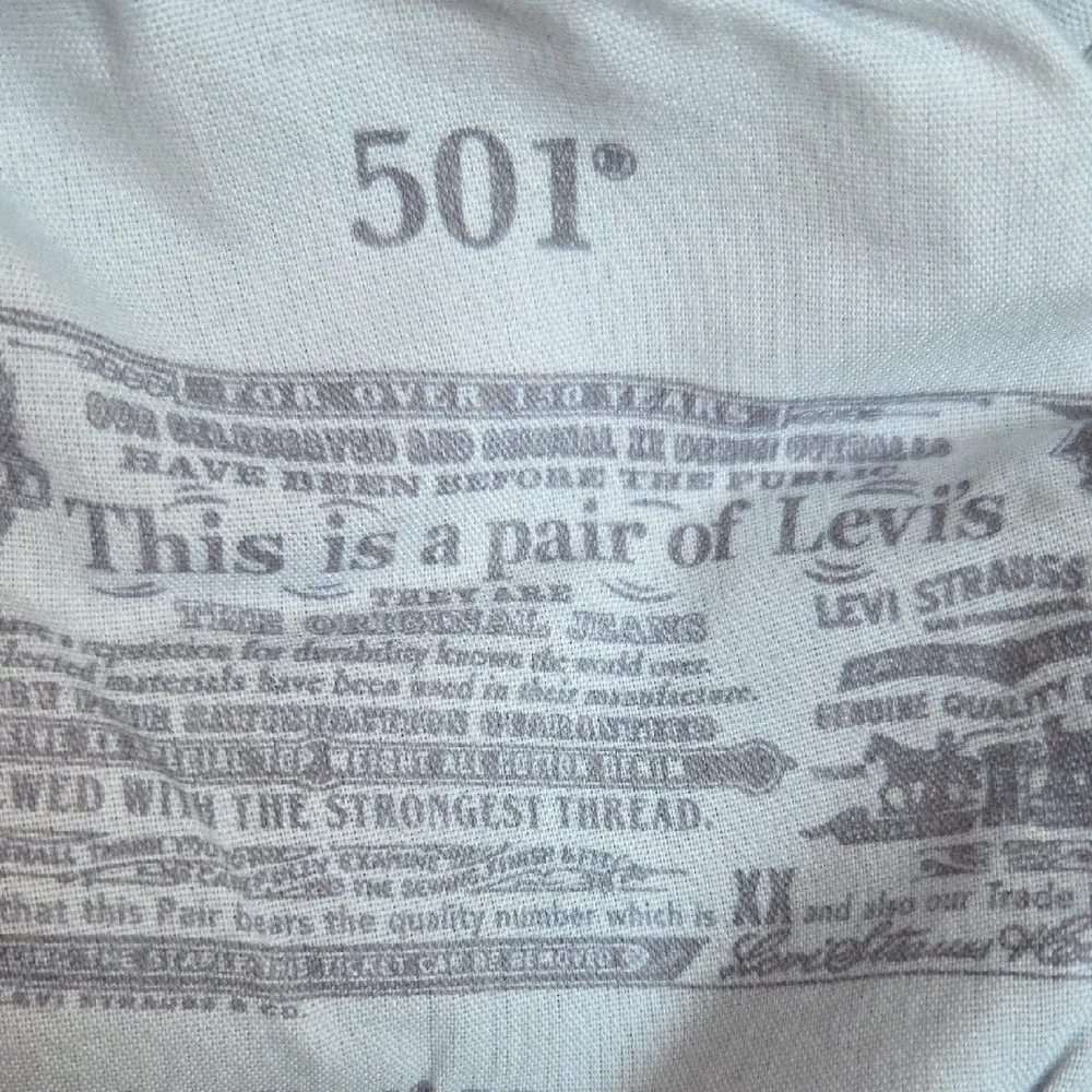 Levi's 501 High Rise Straight Leg Classic Blue Jeans - Picture 8 of 9